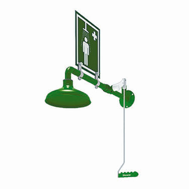 Hughes Laboratory Drench Shower, Wall Mount, Stainless Steel Pipe